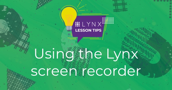 LYNX Tip 9: Using the screen recorder thumbnail