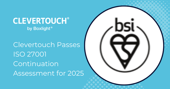 Clevertouch Passes ISO 27001 Continuation Assessment for 2025 thumbnail