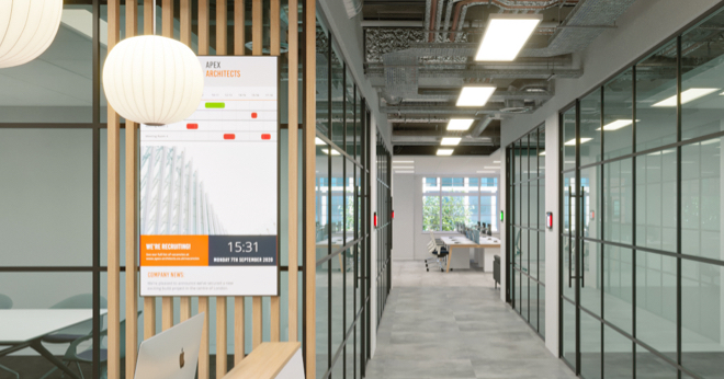 Digital signage in office