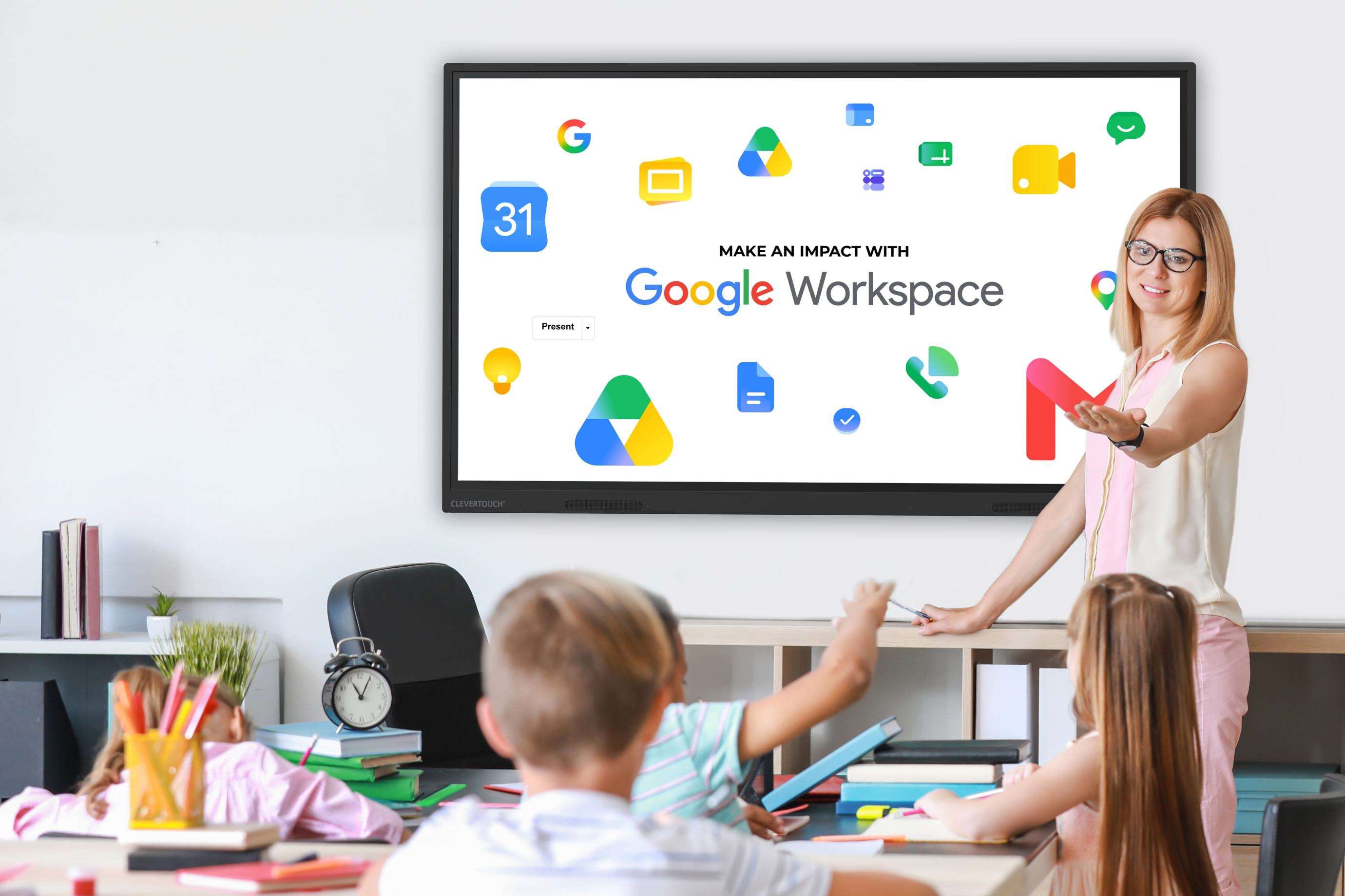 Clevertouch CORE Interactive Display Series 4 Core%20by%20Clevertouch Google%20workspace%20screen%20image 01