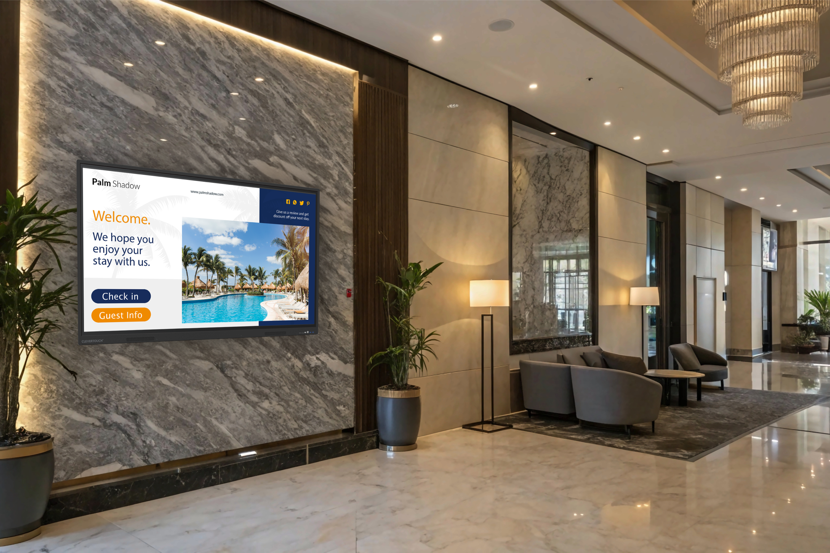 Clevertouch CORE Interactive Display Series 9 Core%20by%20Clevertouch Hospitality Hotel%20image 01