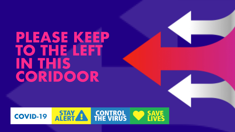 Please keep to the left in this coridoor poster thumbnail