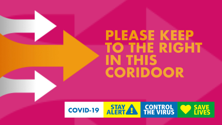 Please keep to the right in this coridoor poster thumbnail