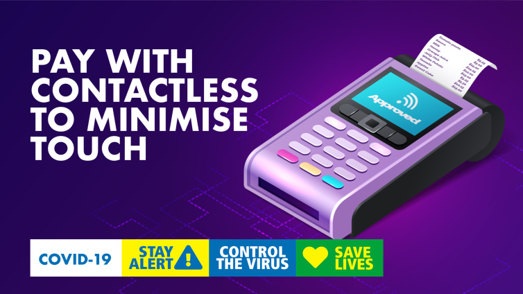 Pay with contactless to monimise touch poster thumbnail
